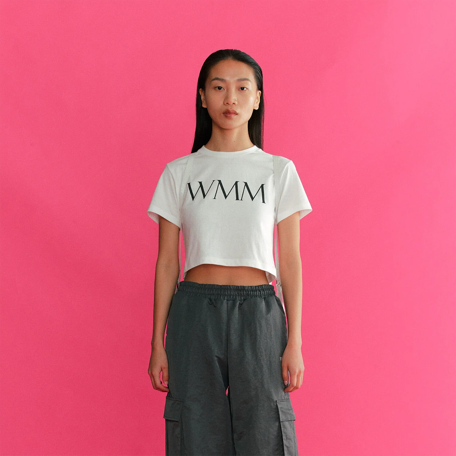 Classic Logo Crop T shirt - White
