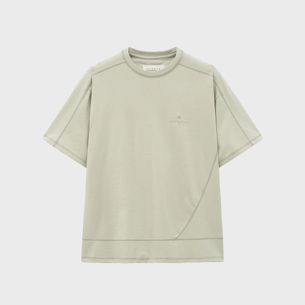 CURVED STITCH T-SHIRT (IVORY)