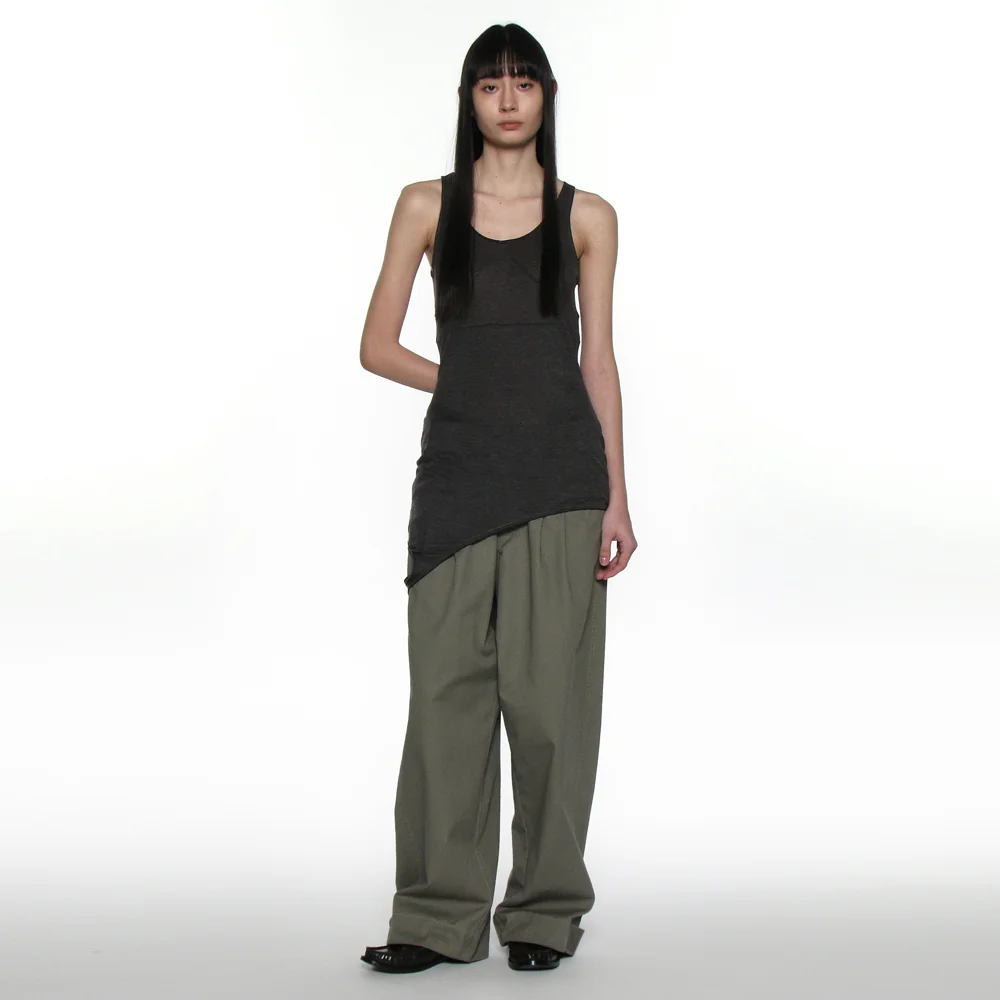 PWC SHEER TRANSFORM SLEEVELESS DRESS_CHARCOAL MELANGE