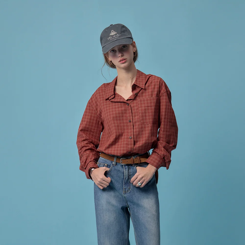 Angle Check Shirt (Rust Brick)