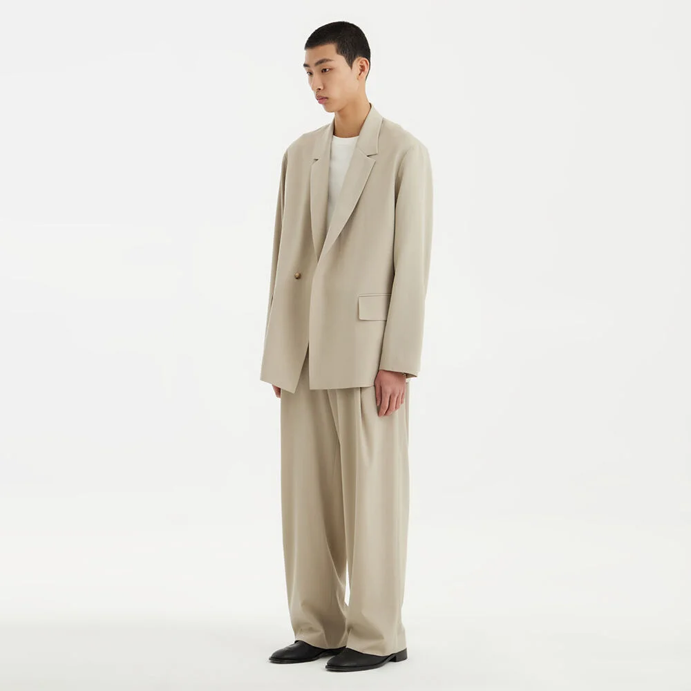 Double Breasted Jacket - Light Beige