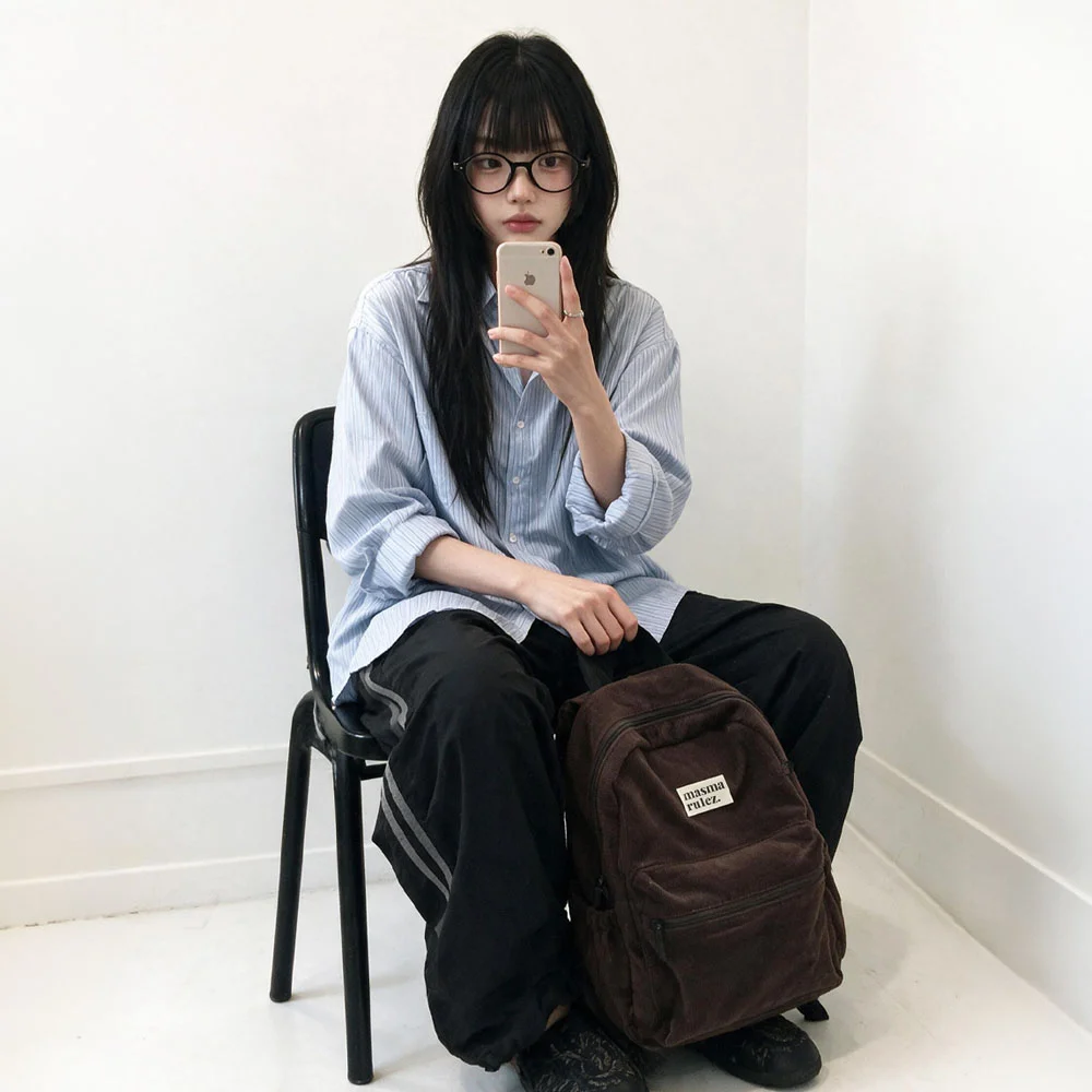 mini ver. daily backpack_Corduroy Deep Brown