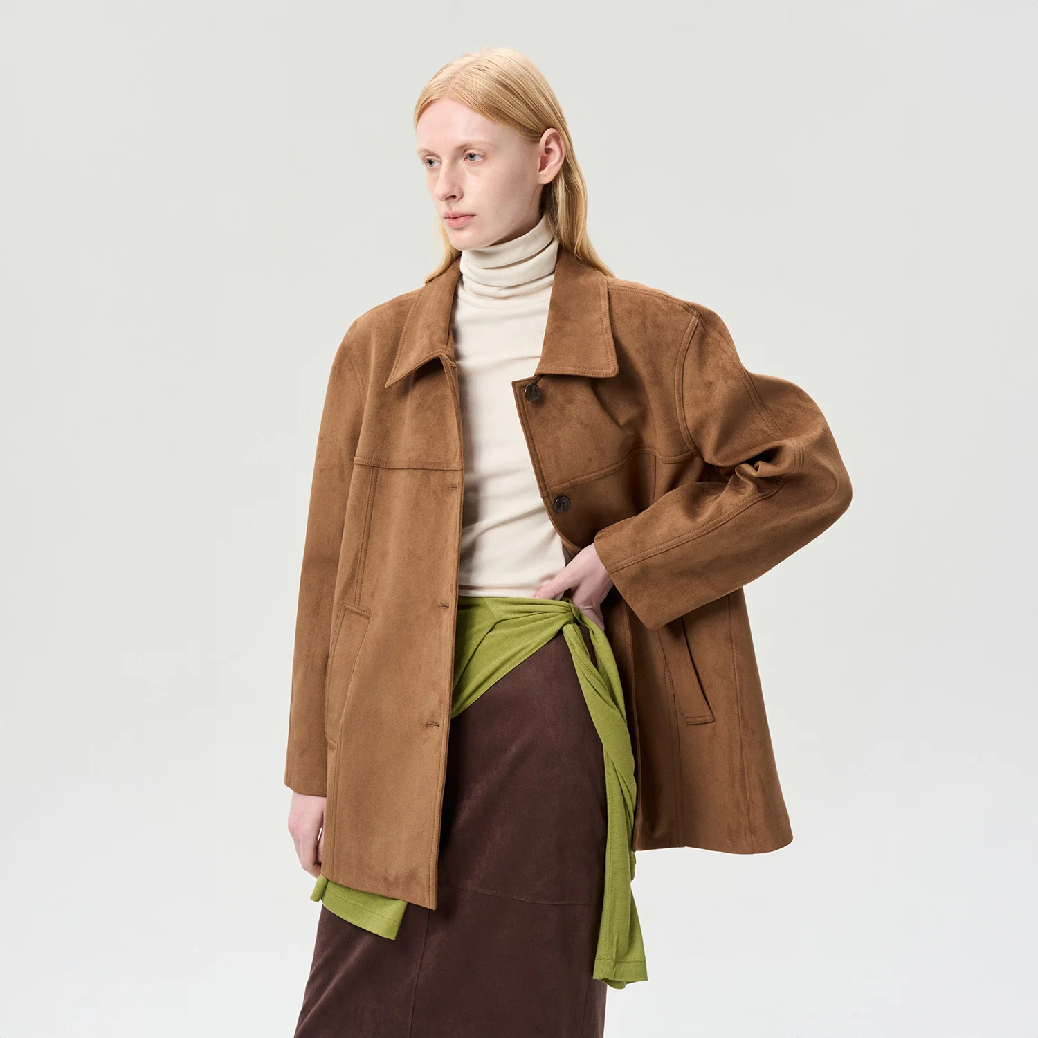 SUEDE SHIRT JACKET