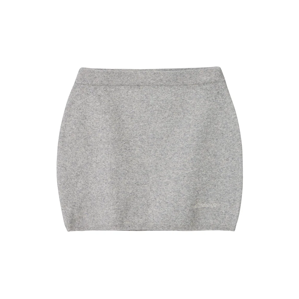 Arin Line Skirt (melange gray)