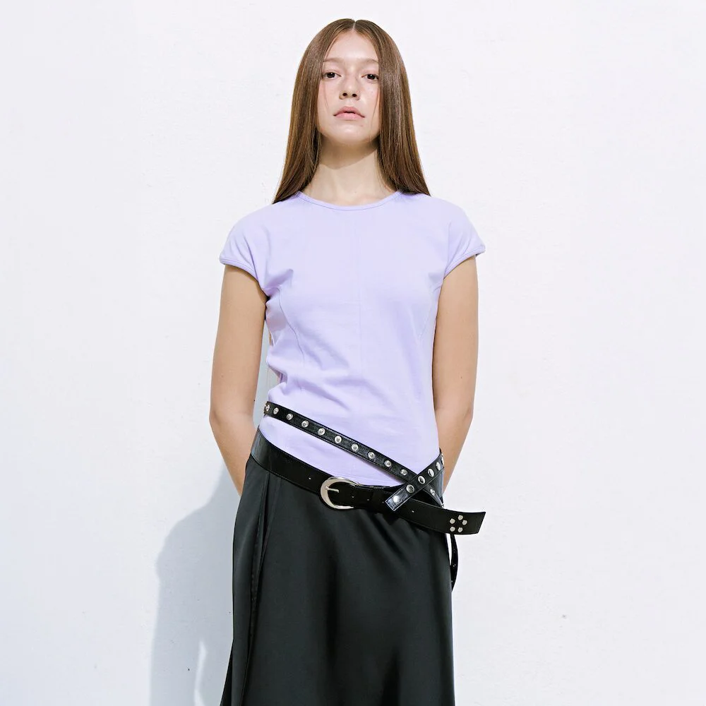 Cap Sleeve Block Top Lavenda (KE6540M08T)