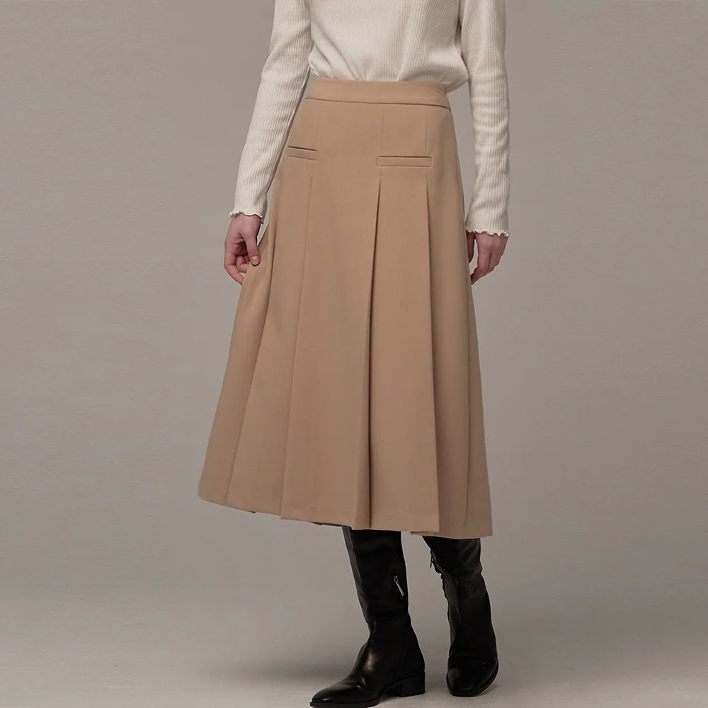 Kate pleated skirt - Beige