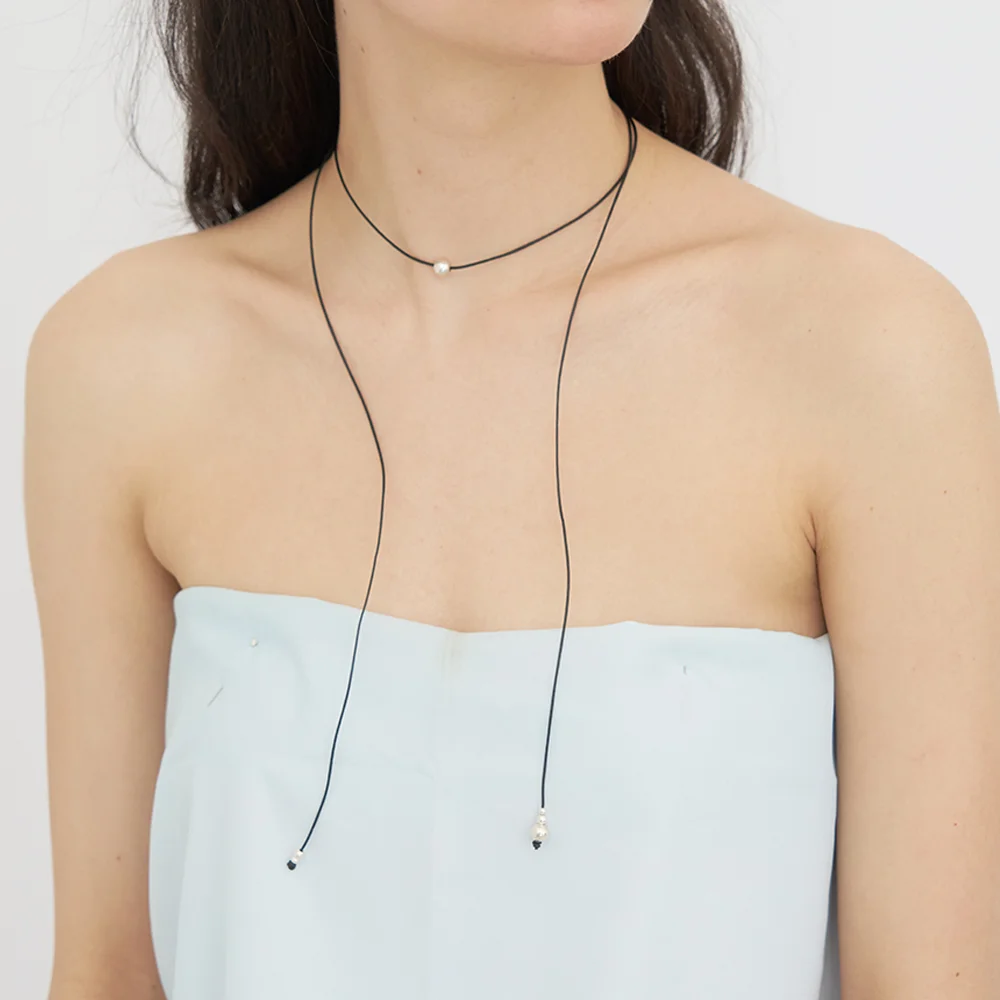 Sea Bubble Leather Necklace