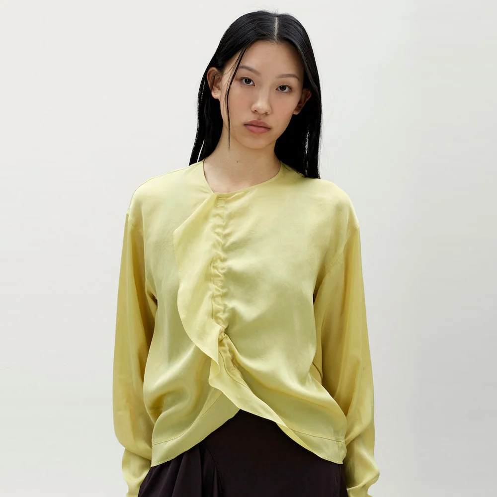 Tulip Crop Blouse Lemon (AG5764A03F)