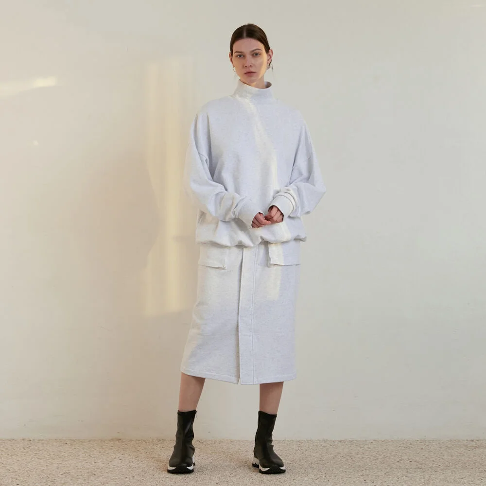 LOGO POCKET SKIRT - WHITE