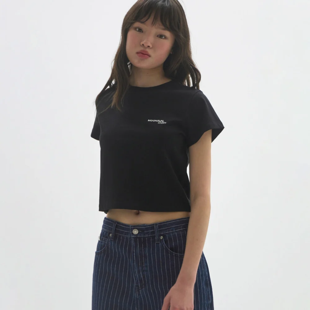 M.C Logo Baby T-Shirt / BLACK