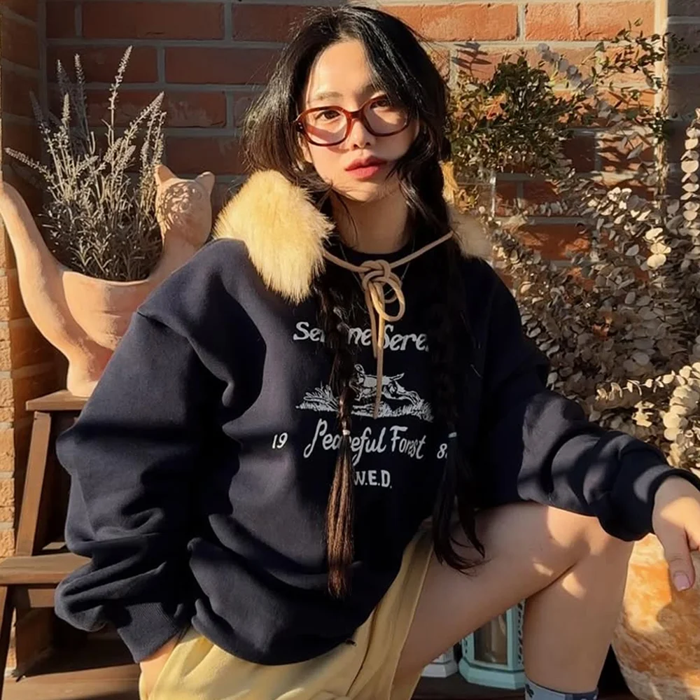 W/Howl FoxHound Sweatshirt_Navy(W25-TP01)