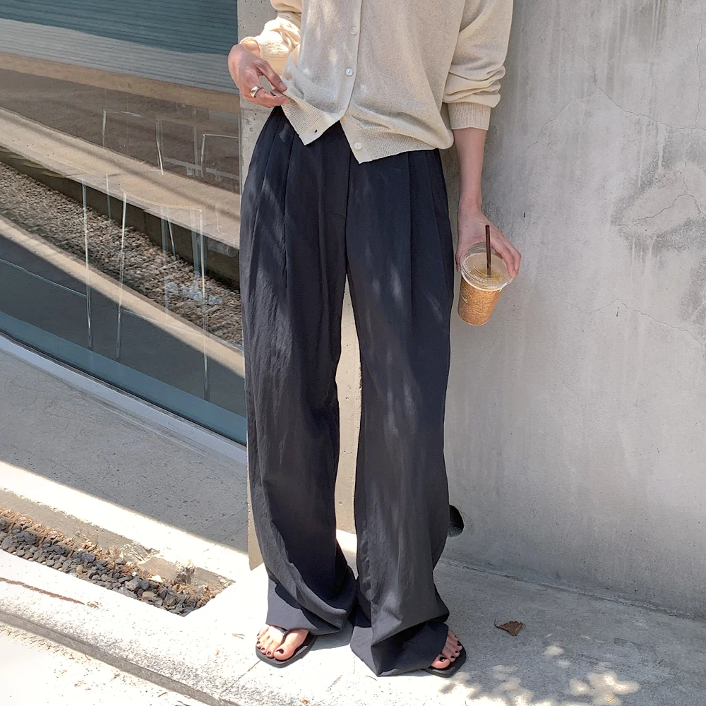Summer loose slacks (charcoal)
