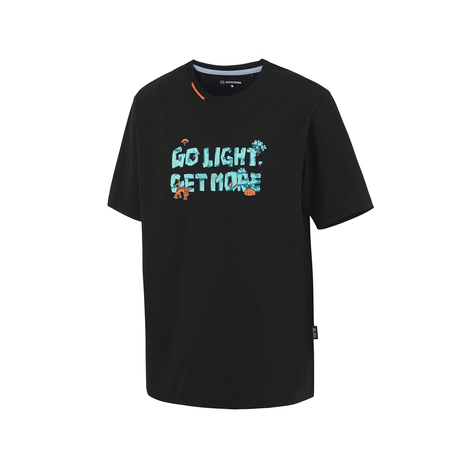 GO LIGHT GET MORE 圖案 T恤