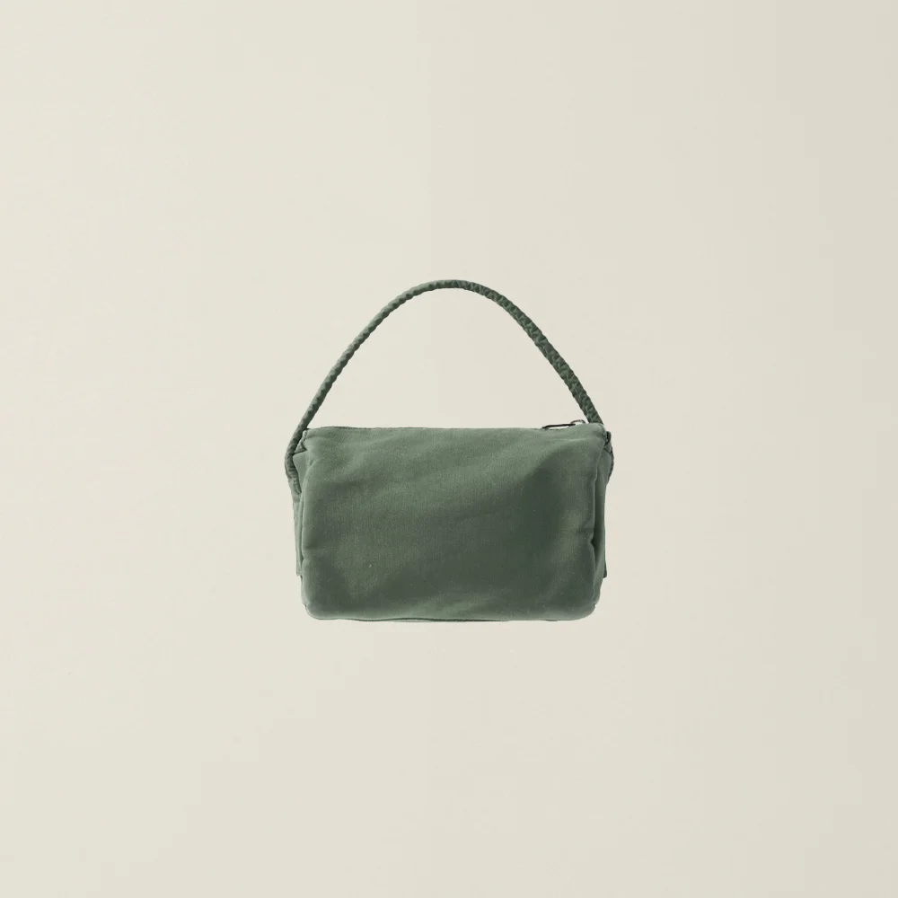 GARMENT DYED MINI HAND BAG KHAKI
