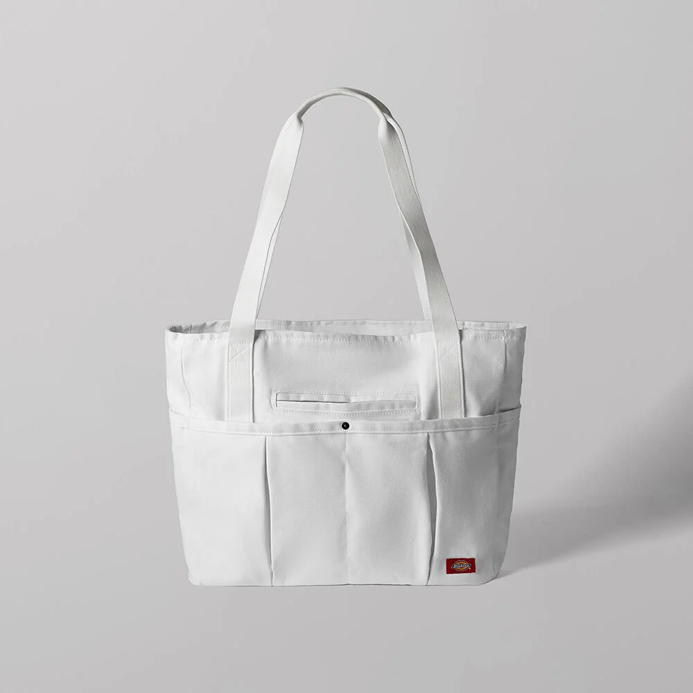 油漆工褲 迷你 托特袋 White