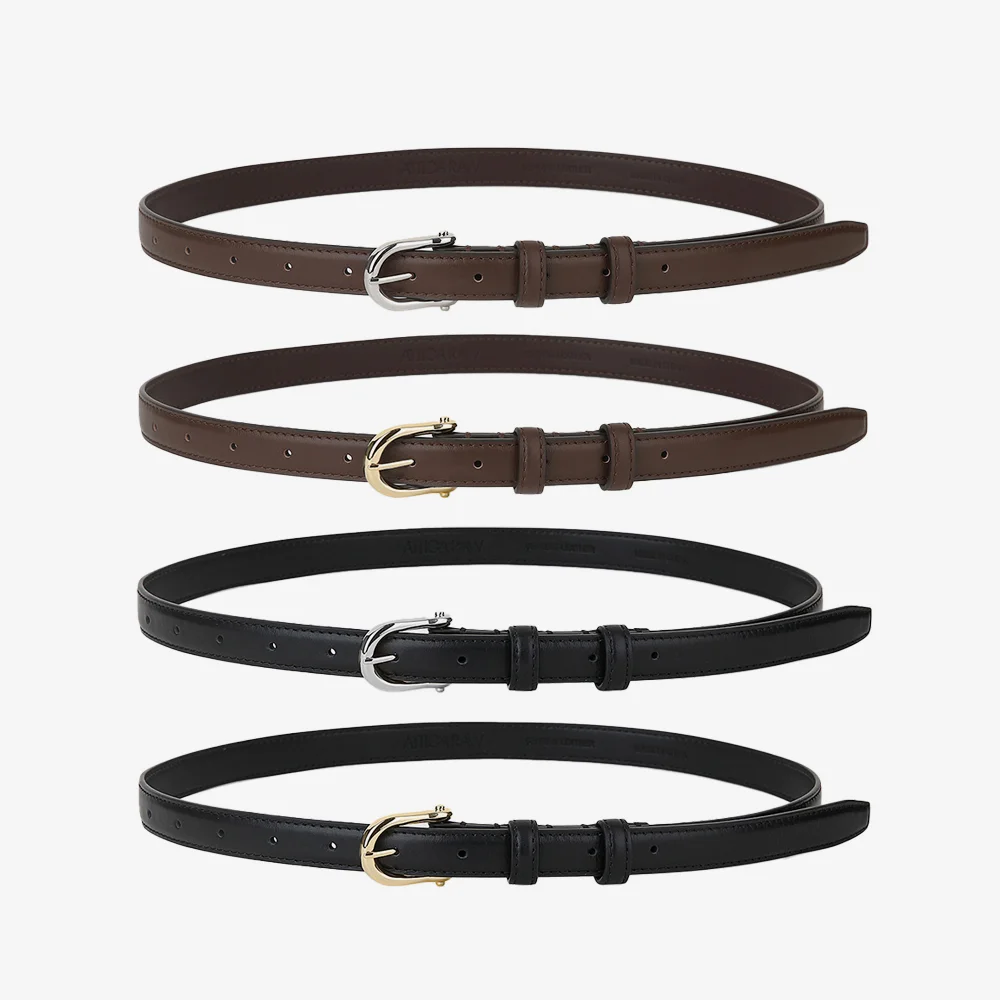 The Meridian Classic Slim Leather Belt
