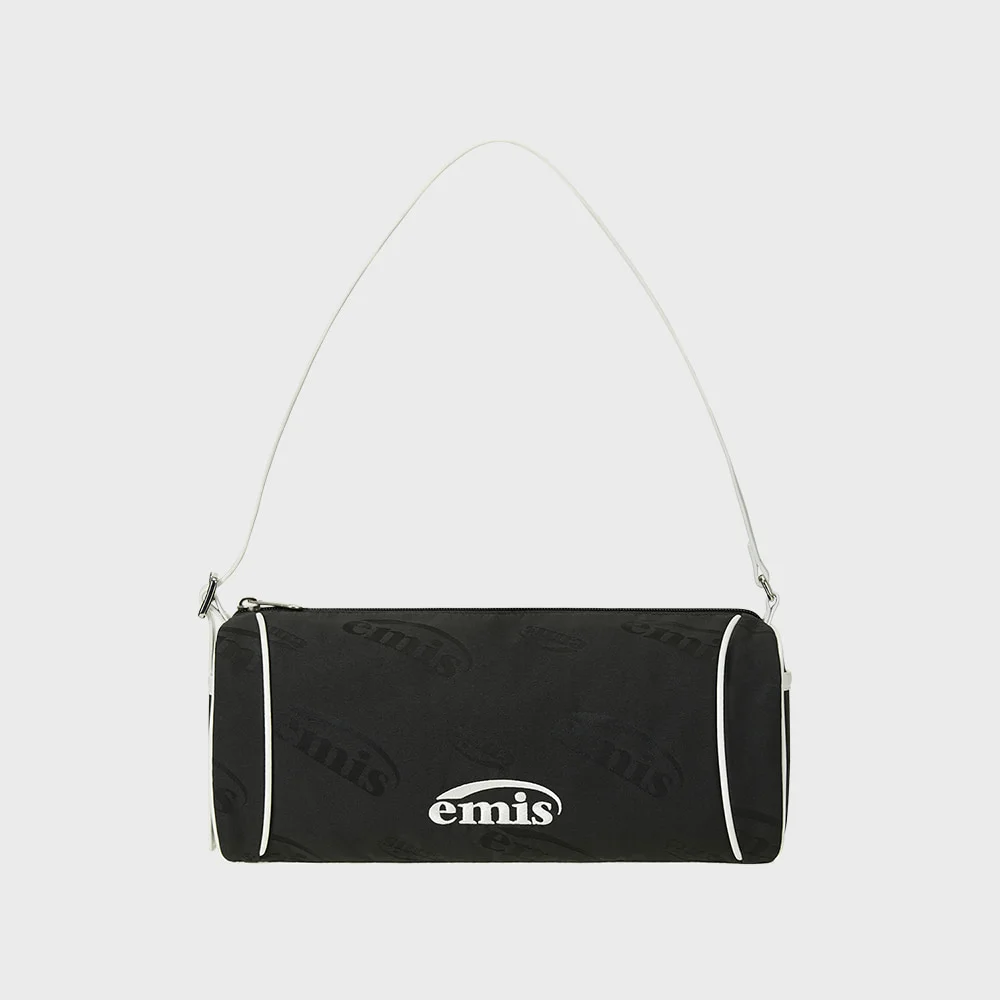 LOGO JACQUARD SHOULDER BAG-BLACK
