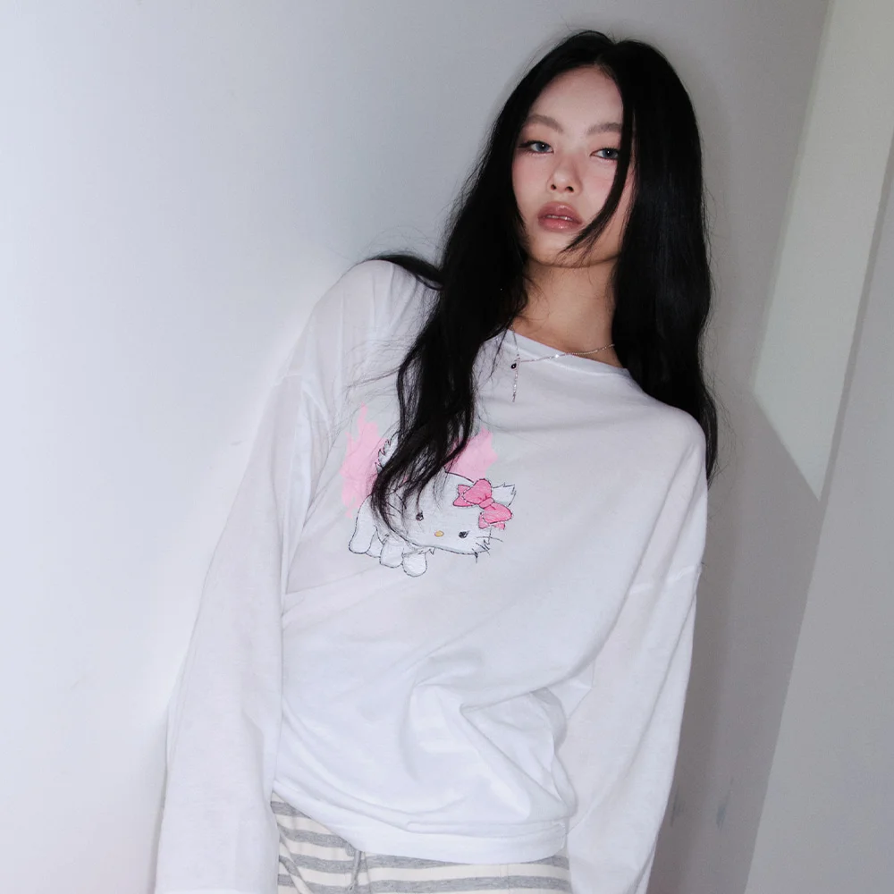 KIRSH X Charmmy Kitty 圖案 寬鬆版型 長 衣袖