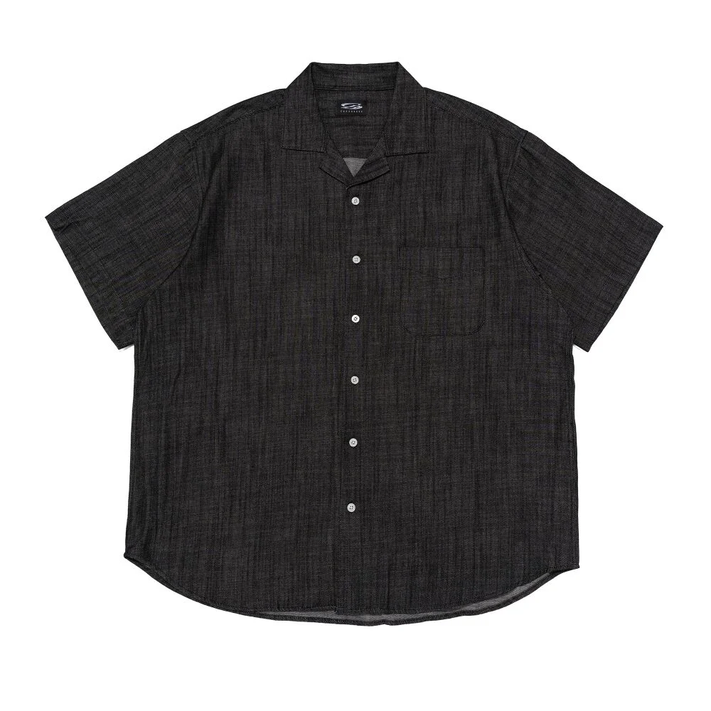 CB WASHING CITYBOY DENIM SHORT SHIRT (BLACK)