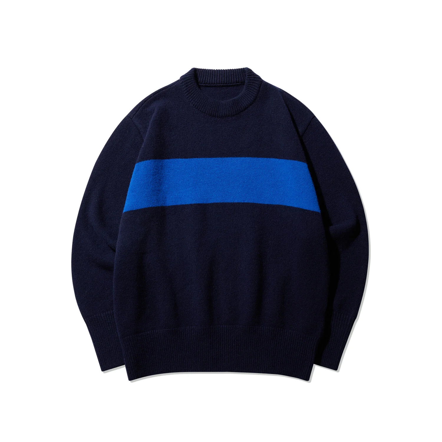 FISHERMAN WOOL SWEATER NAVY