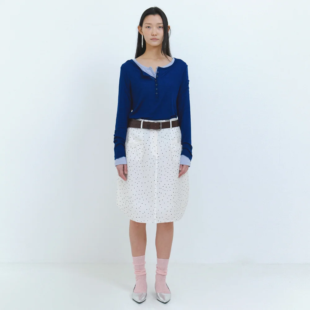 Nu henley neck T Navy