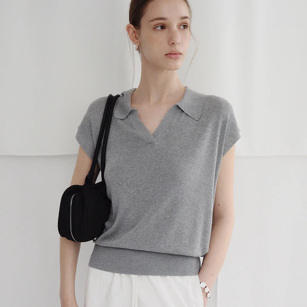Esti Loose Collar Knit (Gray)