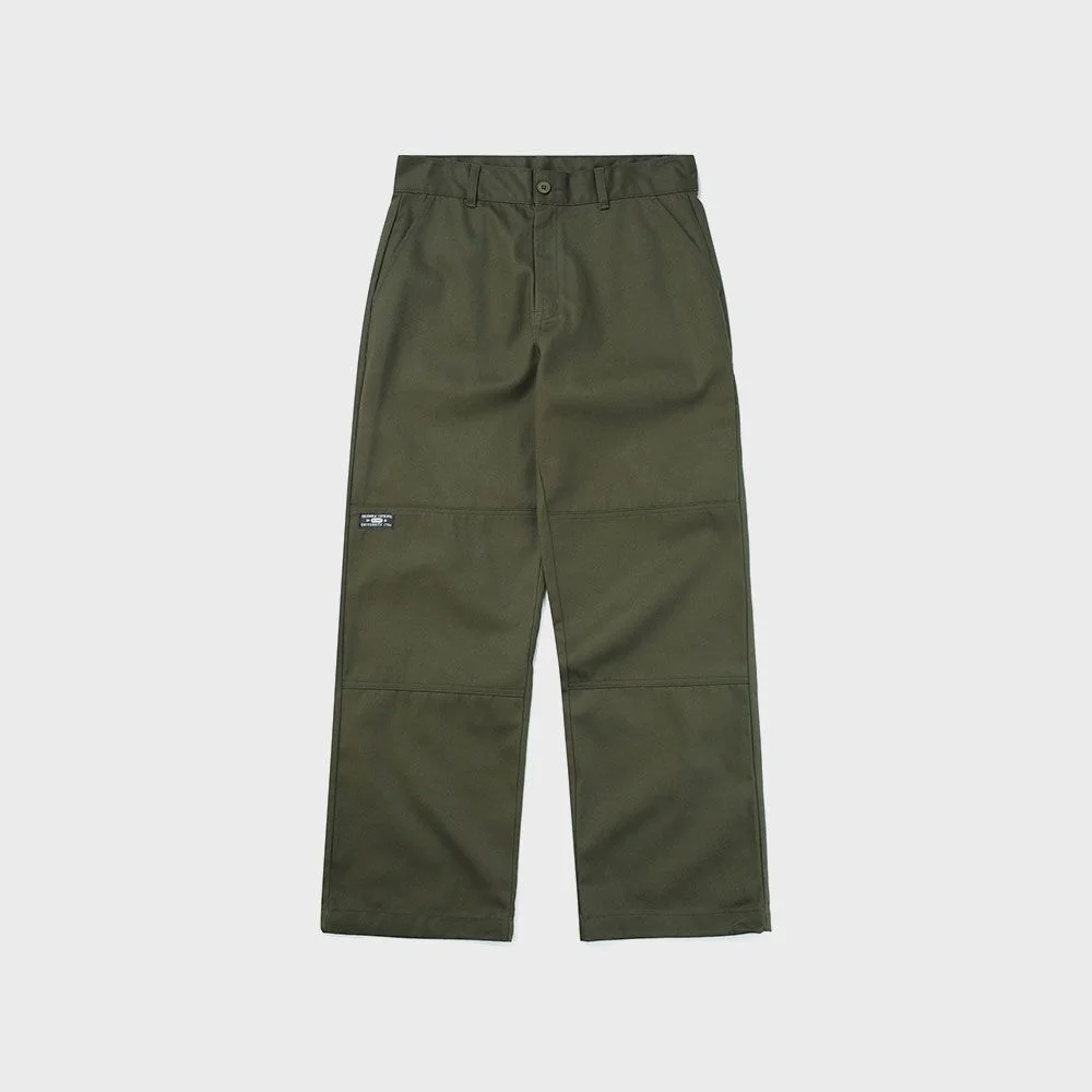NYC LABEL CP LOOSE FIT DOUBLE KNEE PANTS 深卡其色