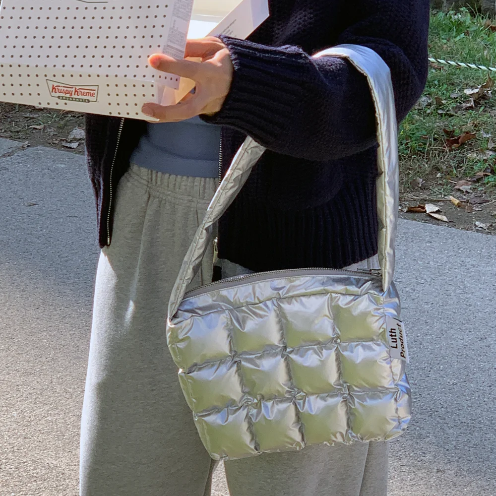 (3次入貨) Chocolate Puffer Shoulder Bag(肩部) _ SILVER