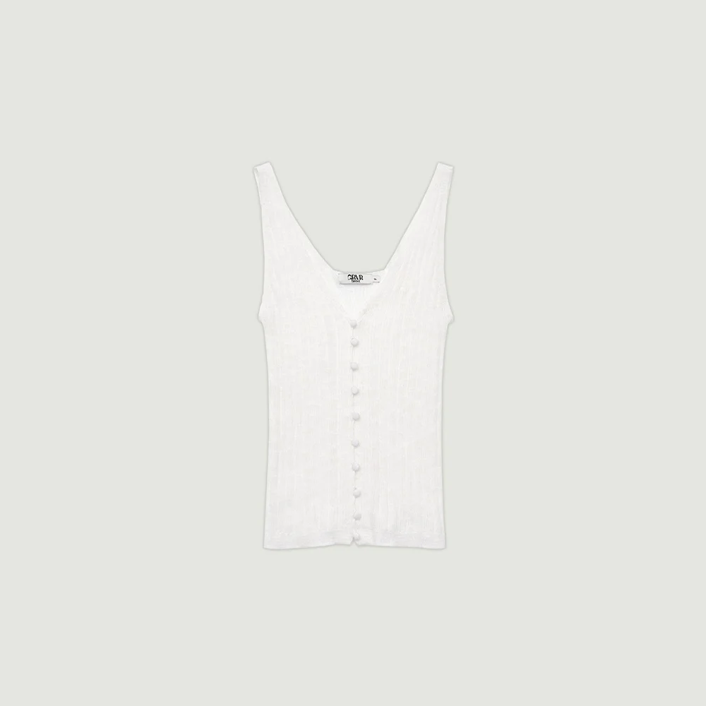 GABY KNIT SLEEVELESS (WHITE)