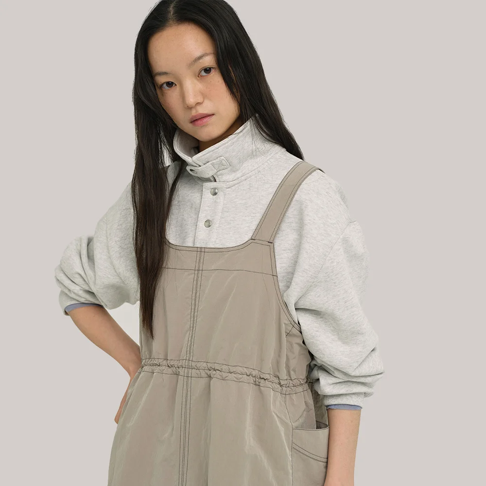 W Air Shield 吊帶 連衣裙 Beige