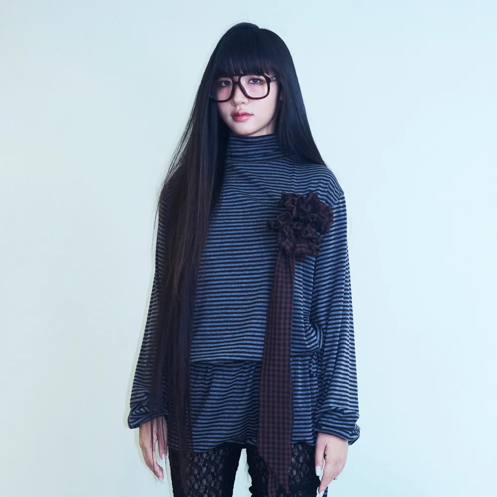 Chouetties by LUCKY CHOUETTE Waist String High Neck T-shirt (multi color) LATAX25300XXX