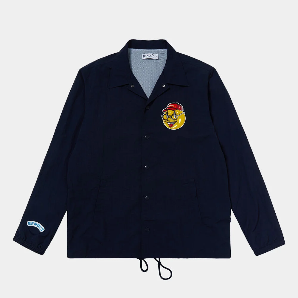 NERD SMILE COACH JACKET - NAVY