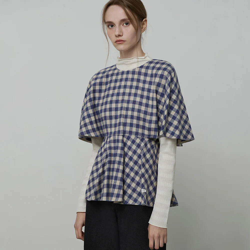 it MICHA 荷葉下擺 格紋 外套 ITPAWJK720_2colors