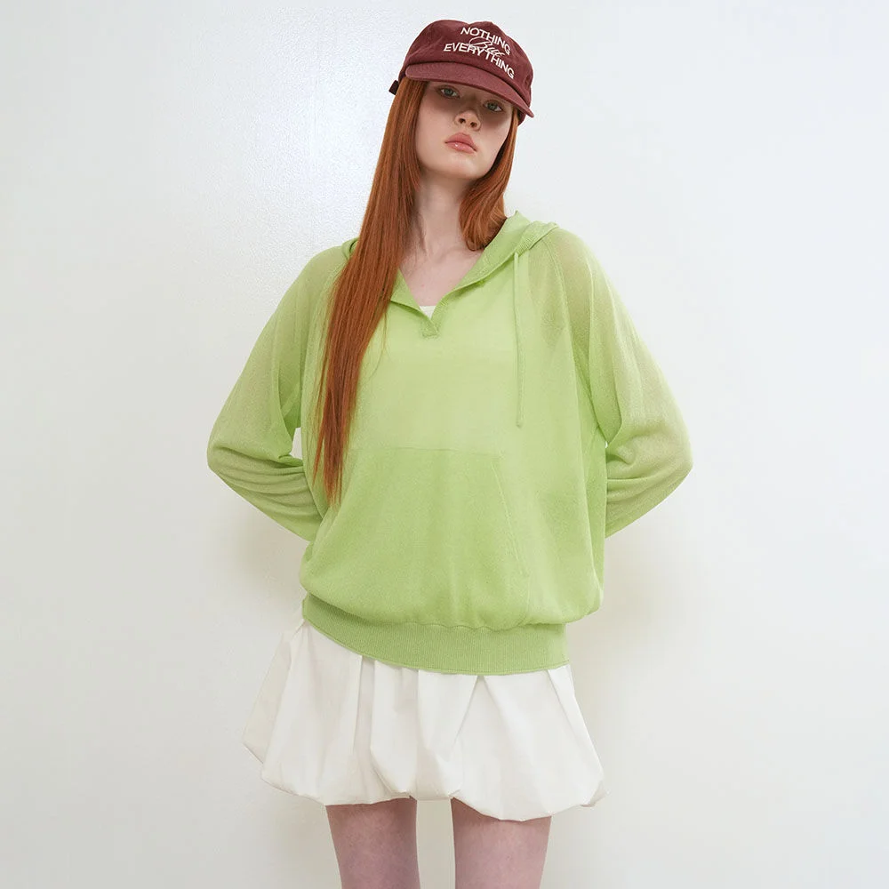 WOMAN 透視 連帽衫 針織衫 套頭 / GF2LKP526