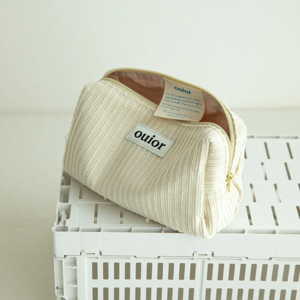 ouior everyday pouch - corduroy vanilla cream