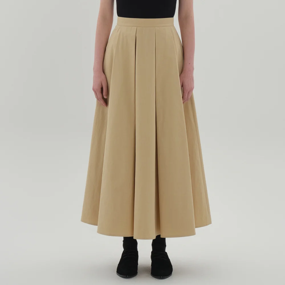 magaly pleats skirt_yellow beige