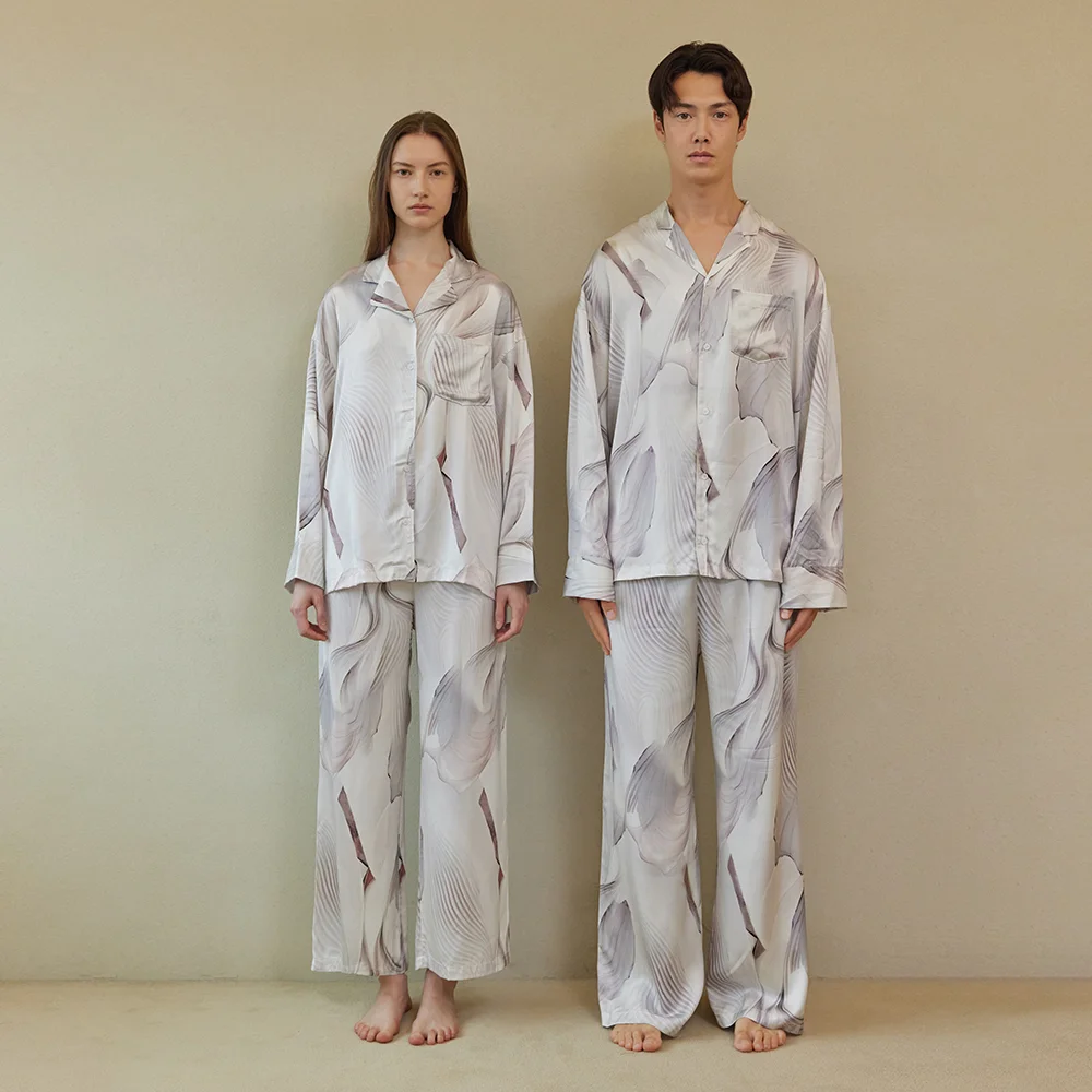 CLASSIC PAJAMA COUPLE SET_gentle wave