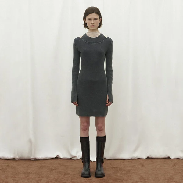 LAYERED KNIT DRESS(OP-6220)