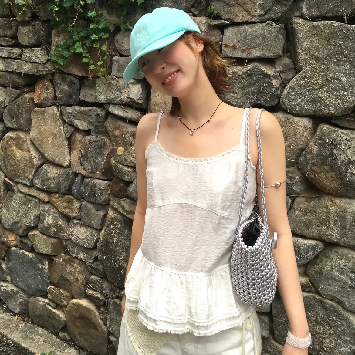 FRILL LACE SLEEVELESS / WHITE