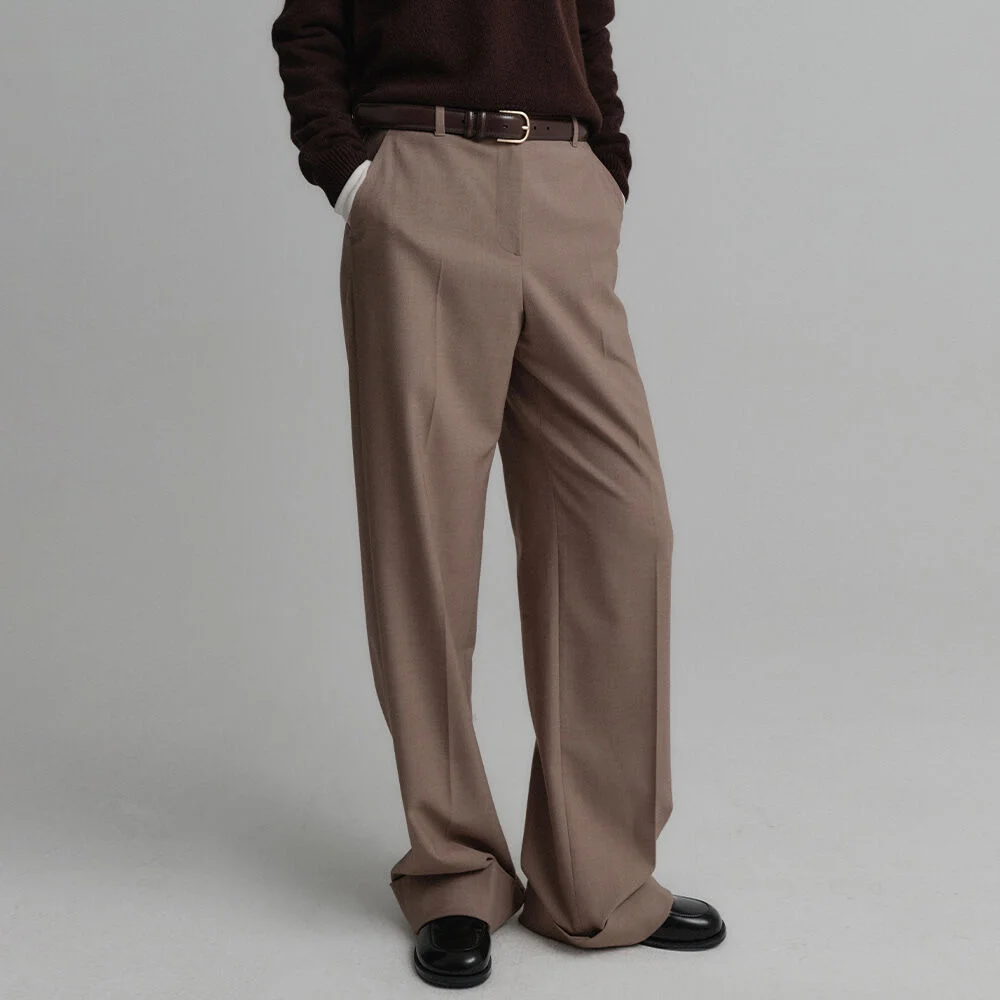 Jane 羊毛 直筒 Cabra 褲子_米色 / JEIN WOOL STRAIGHT CABRA PANTS_BEIGE