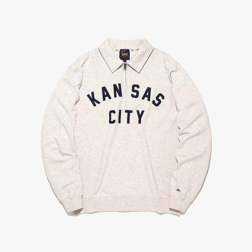 Kansas City 半 拉鏈 衛衣 燕麥色
