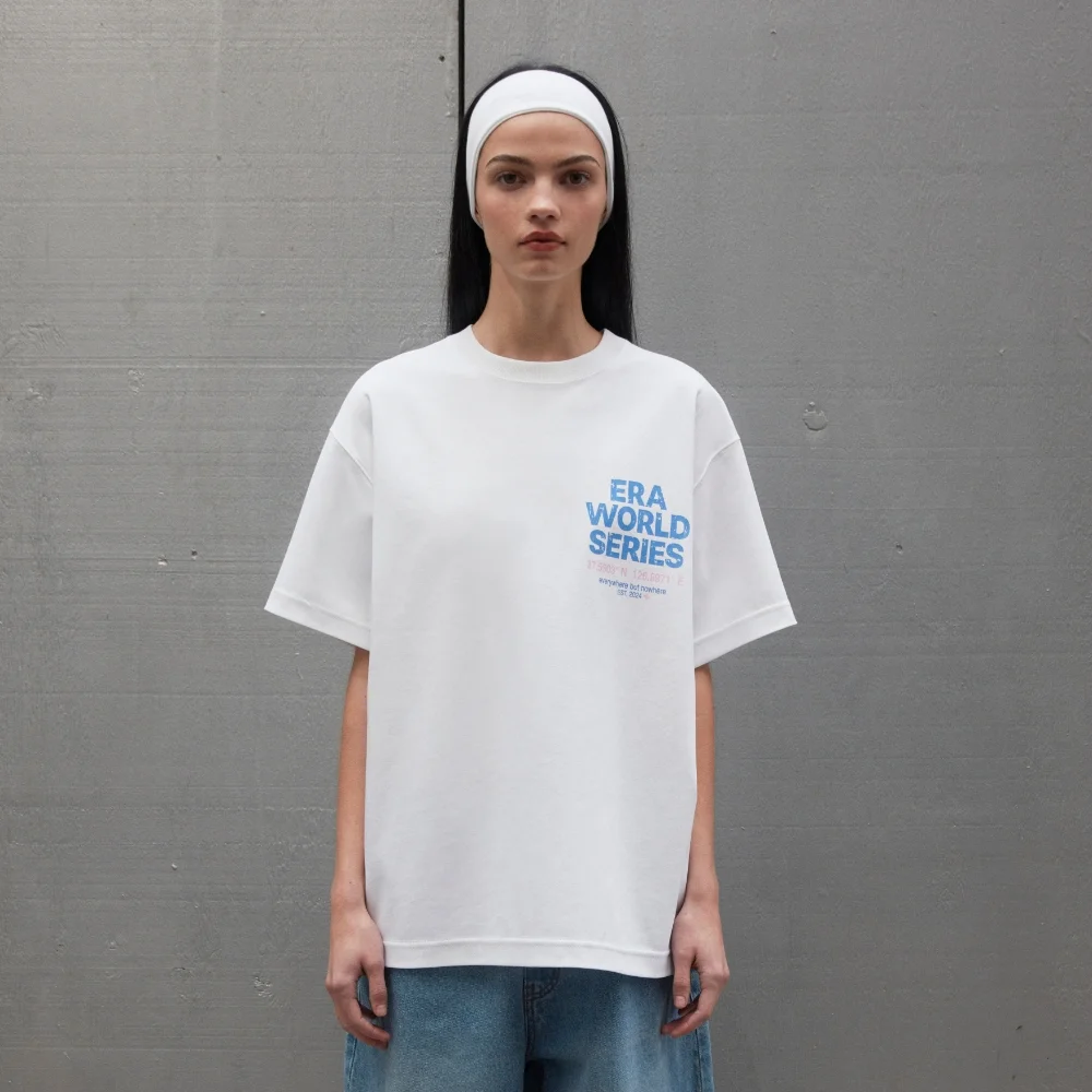 UNISEX ERA WORLD SERIES OVERSIZED T - WHITE