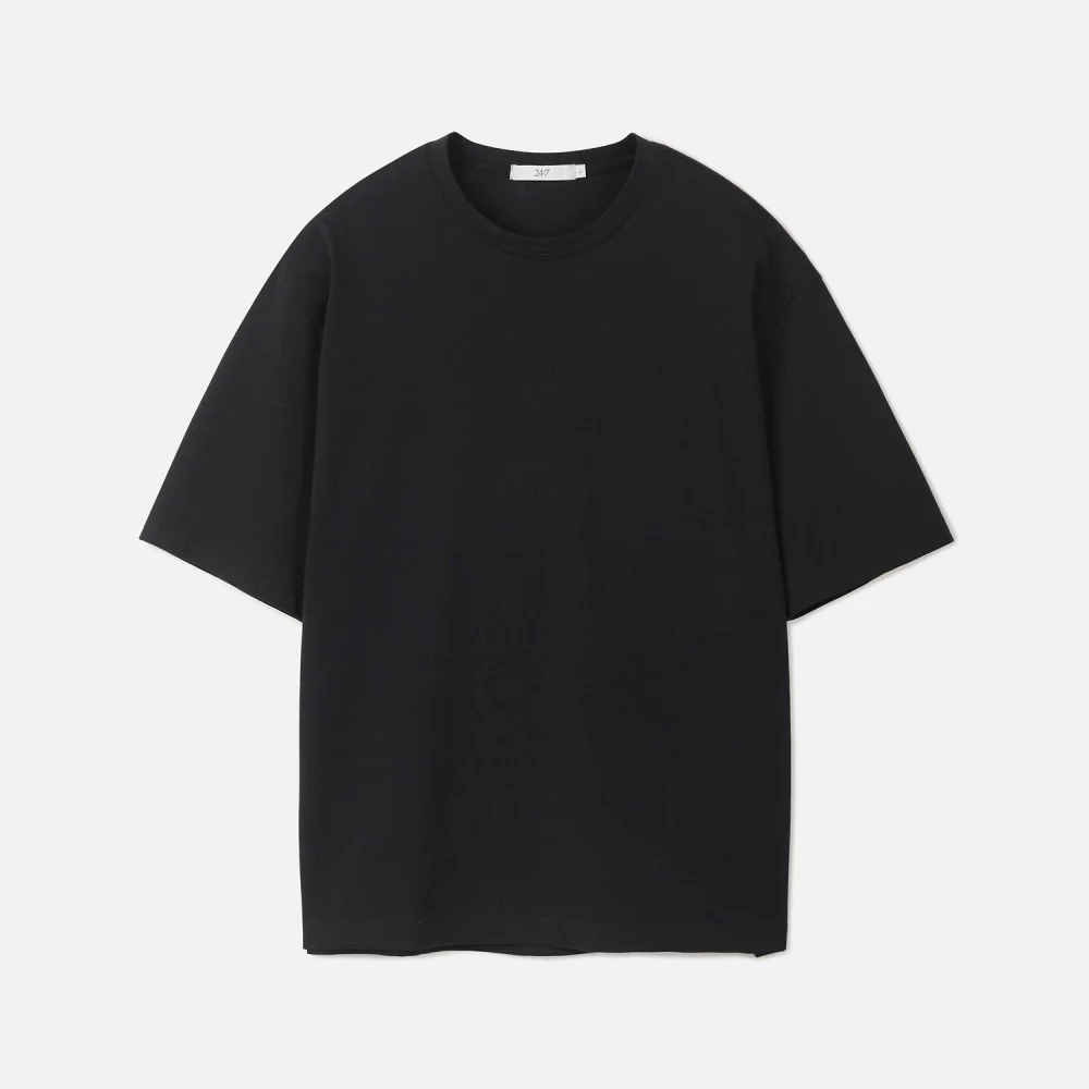COTTON ASKIN BLENDED CROP TEE BLACK (247)