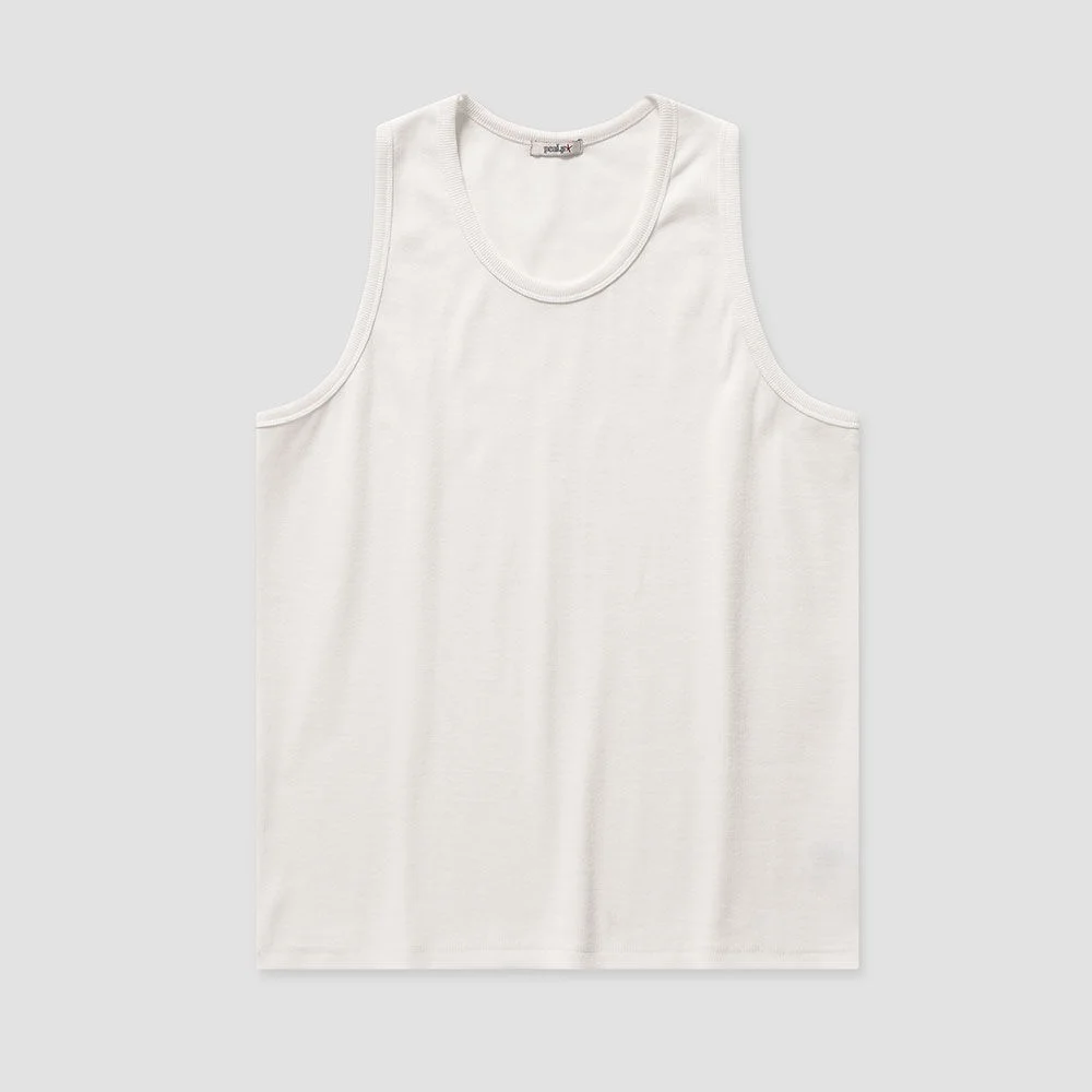 Bio-Washed Ribbed Tank top (Off White)