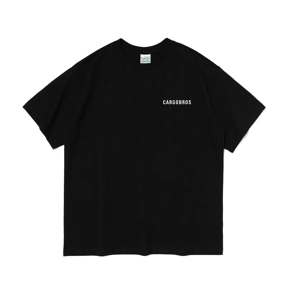 ESSENTIAL LOGO OVER SHORT SLEEVE T-SHIRT (BLACK/WHITE)