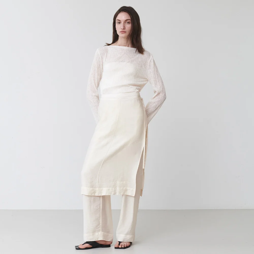 Sheer Layered Skirt-Pants SS6XL134_2color