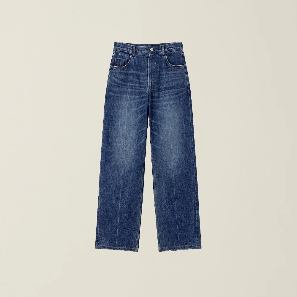 E01 DENIM PANTS (STRAIGHT FIT) WASHED BLUE