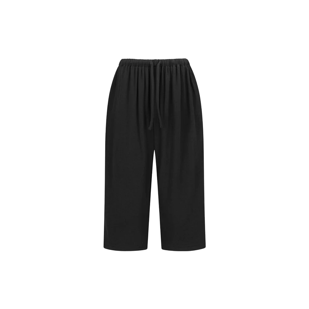 Jersey banding pants, Black
