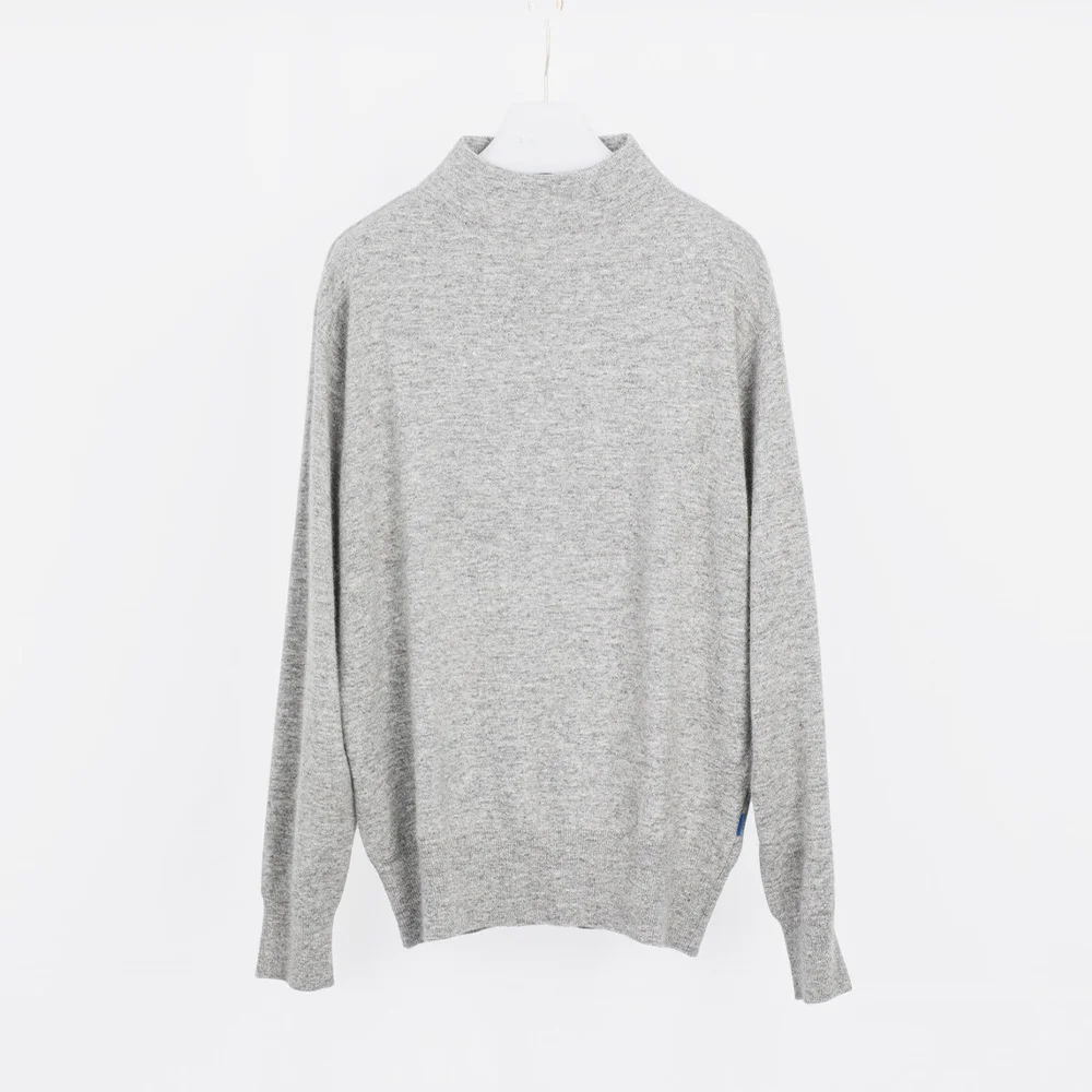 FOX WOOL MOCK NECK KNIT (GREY)