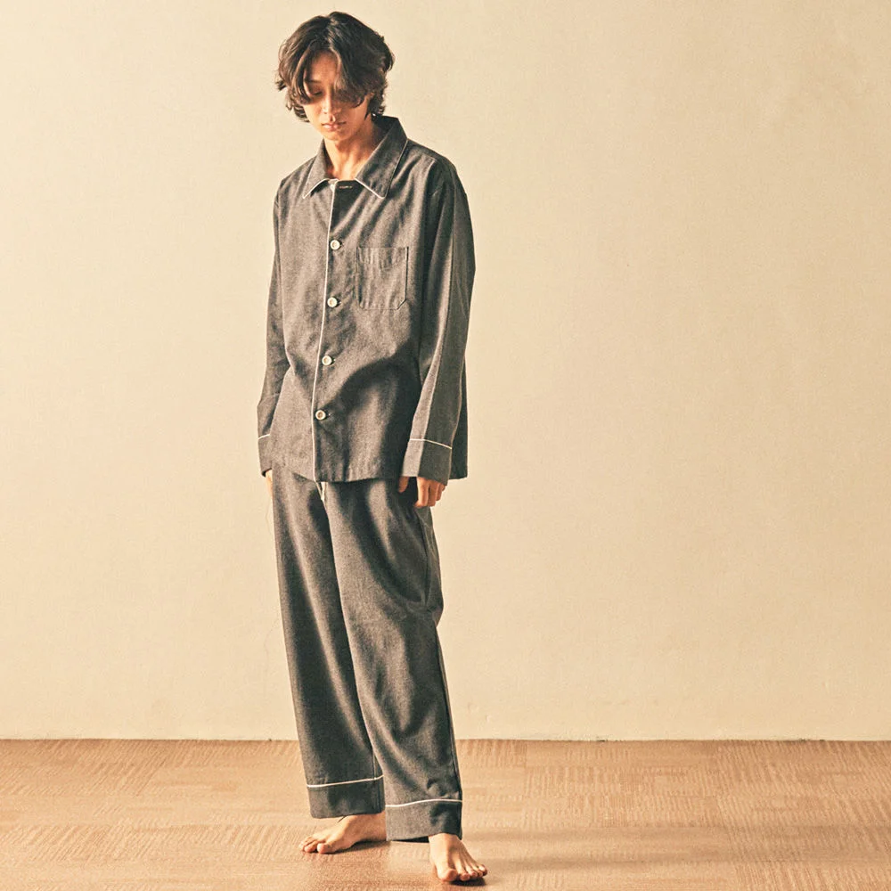 (M) Big Boy PJ Set Flannel Fog Grey (3rd Anniversary Piece)